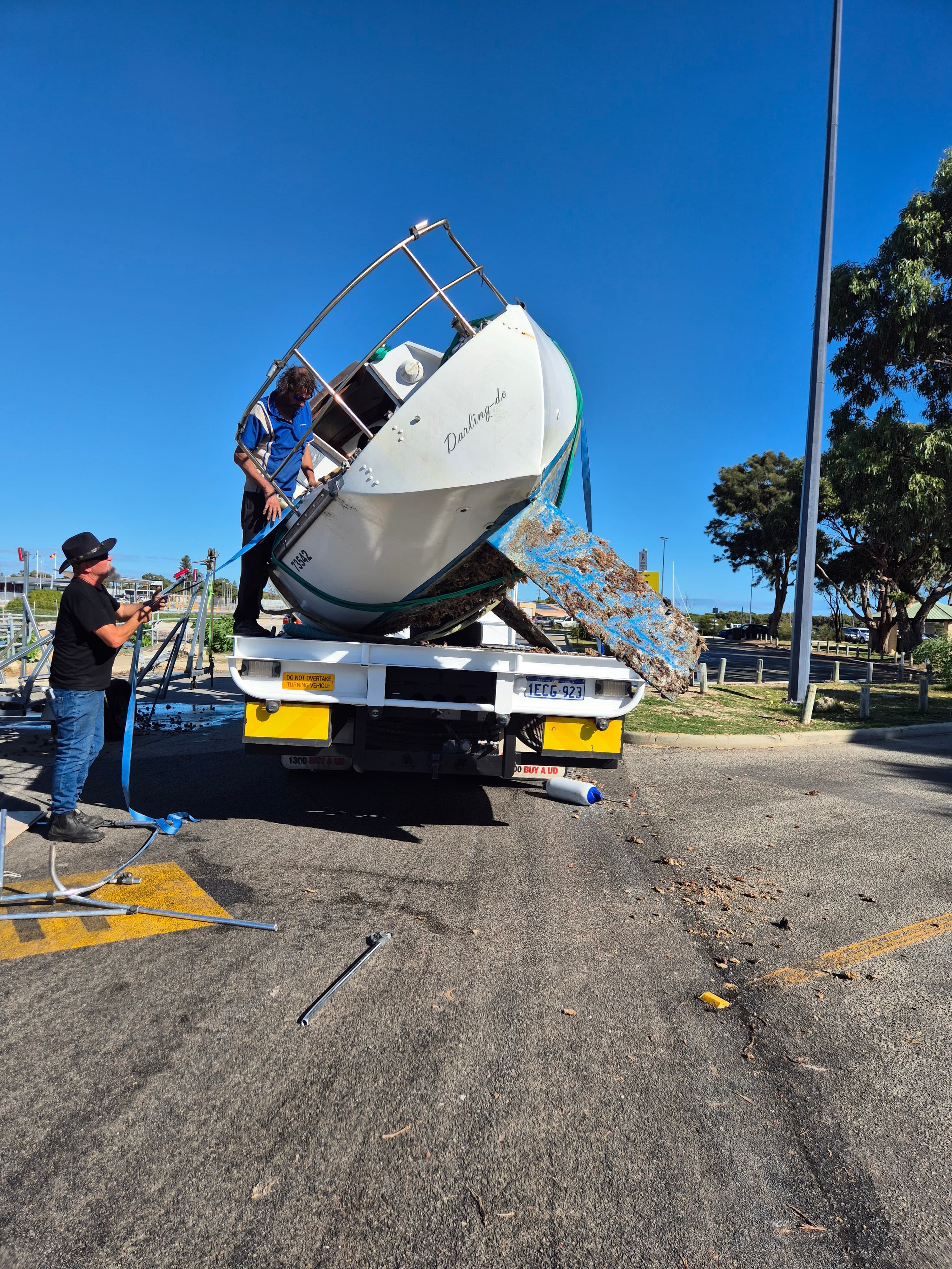 Susa Cranes HIAB truck working in Fremantle, Perth