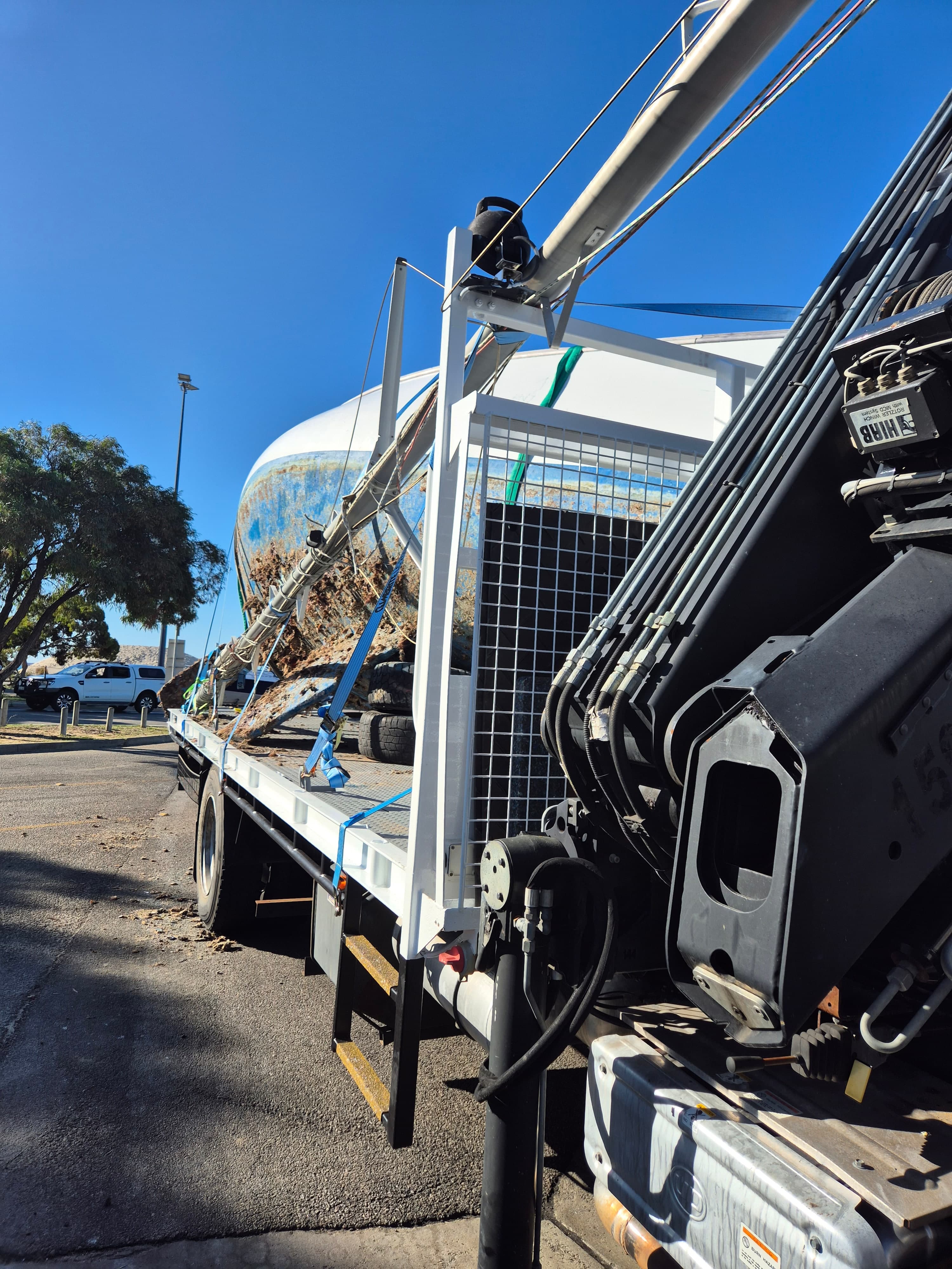 Susa Cranes HIAB truck working in Scarborough, Perth