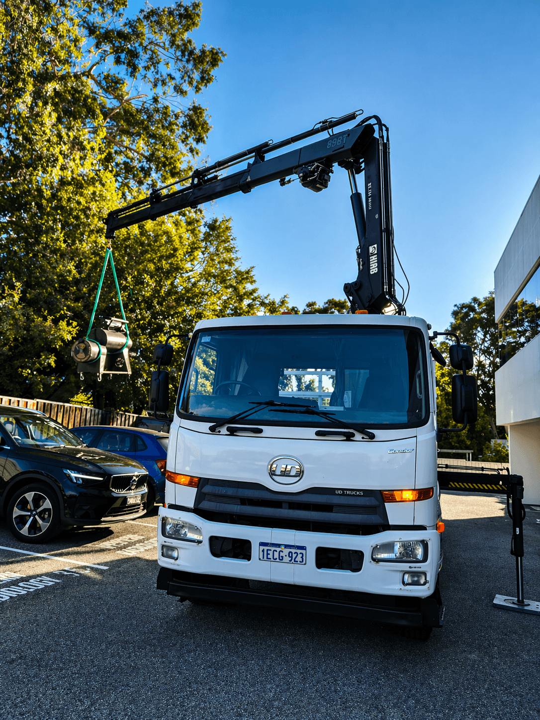 Susa Cranes HIAB truck — move jobs across Perth